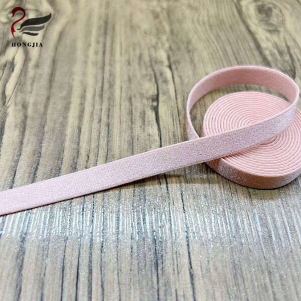 Wholesale 10mm Soft Skin Shiny Underwear Bra Elastic Band Anti-slip Adjustable Plush Bra Elastic Straps
