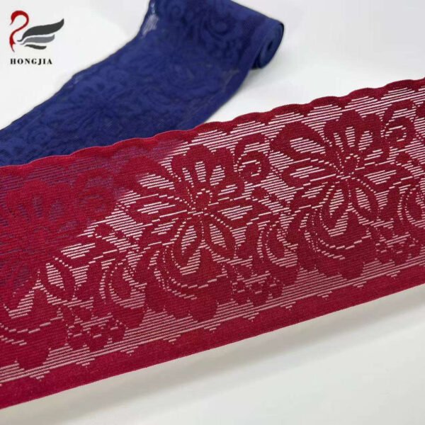Crochet Jacquard Elastic Strap Knitted Fancy Waistband DIY Sewing Wide Lace Trim Elastic Band