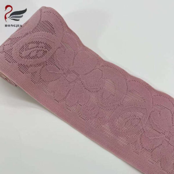 Main-04 Factory Garment Underwear Webbing Jacquard Shoulder Strap Fancy Lace Elastic Band for Bra