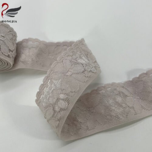 High Quality Lace Elastic Webbing Garment Underwear Shoulder Strap Fancy Jacquard Elastic Band for Sewing