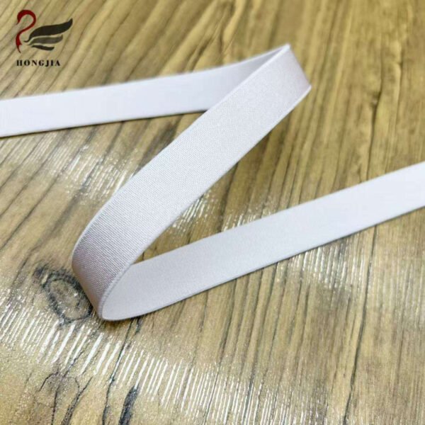 Main-04 OEM Custom Color Size 18mm Durable Shiny Bra Elastic Strap Glossy Polyamide Shoulder Straps Bra Elastic Band