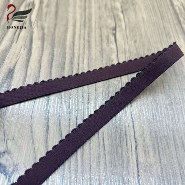 OEM Customized 12mm Soft Nylon Anti-Slip Elastic Band Bra Strap Polyamide Picot Edge Elastic Trim for Bra Underwear