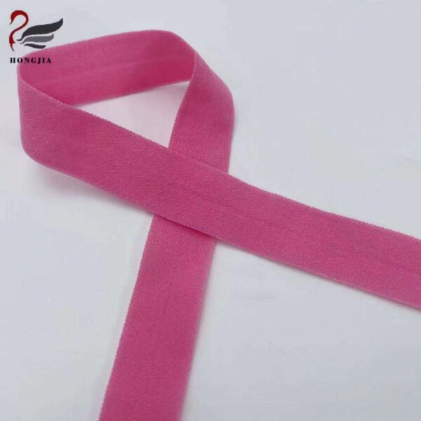 Factory Direct Sales 15mm 35mm Colorful Nylon Bra Elastic Band Soft Fold Over Elastic for Garment Strap