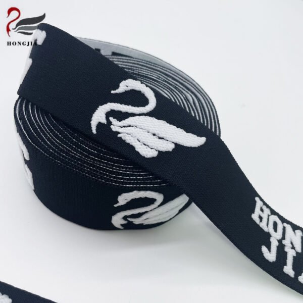 Hongjia Customized Logo Printed Multiple Sizes Underwear Shoulder Tape Woven Jacquard Elastic Band