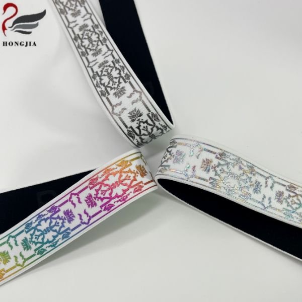 Computer Jacquard Elastic Band High Flexibility Fancy Fashion Printing Band