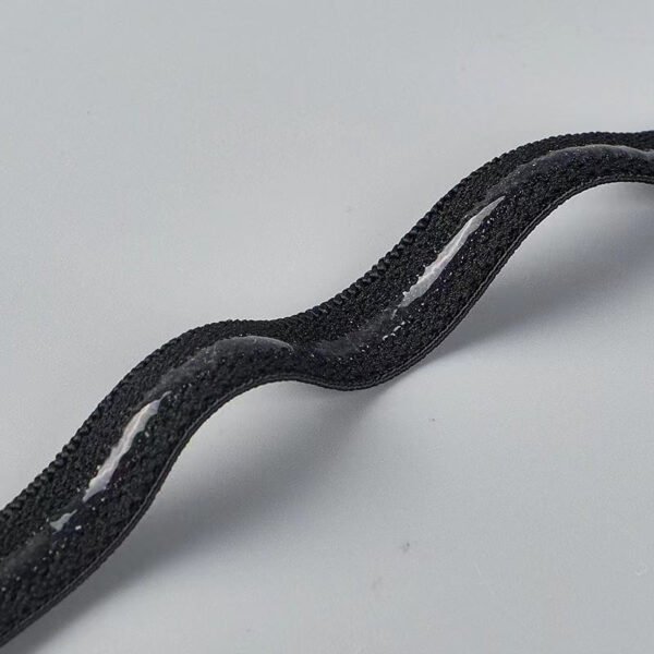 Wholesale Custom Color Soft Silicone Gripper Elastic Tape Anti-Slip Silicone Elastic Band for Garment