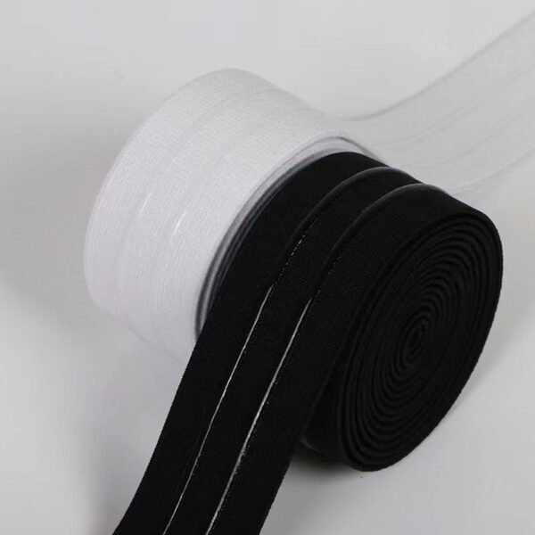 Custom Logo Black Durable Silicone Gripper Elastic Tape Non-slip Silicone Elastic Band for Garment