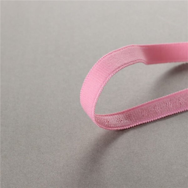 12mm 15mm Plush Shiny Plush Elastic Webbing Double Picot Teeth Edge Bra Strap Nylon Jacquard Elastic Band for Underwear