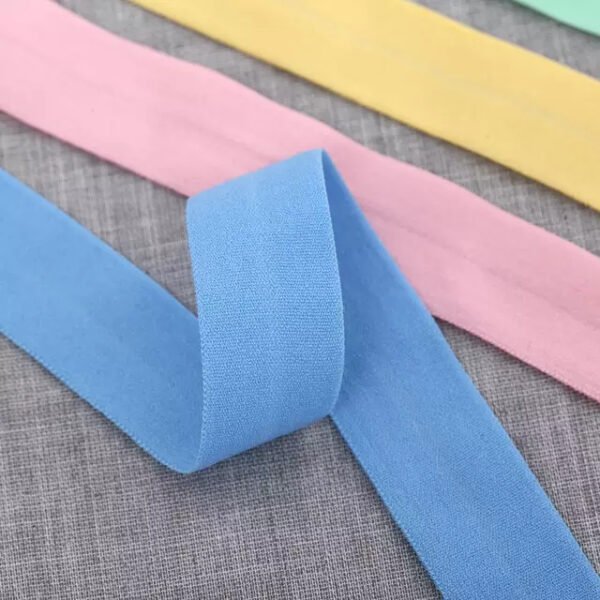 Main-04 Factory Direct Sales 20mm Colorful Folded Underwear Elastic Band Nylon Fold Over Elastic for Garment