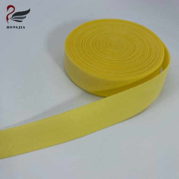 Factory Wholesale 10mm 20mm Fold Over Nylon Underwear Elastic Band Knitted Fold Over Elastic for Bra Strap