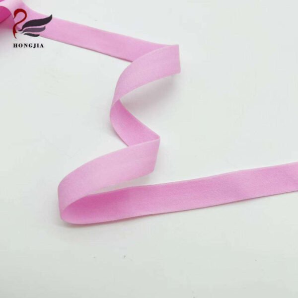 Factory Wholesale 15mm Colorful Elastic Edge Binding Bias Tape Nylon Fold Over Elastic Band for Underwear