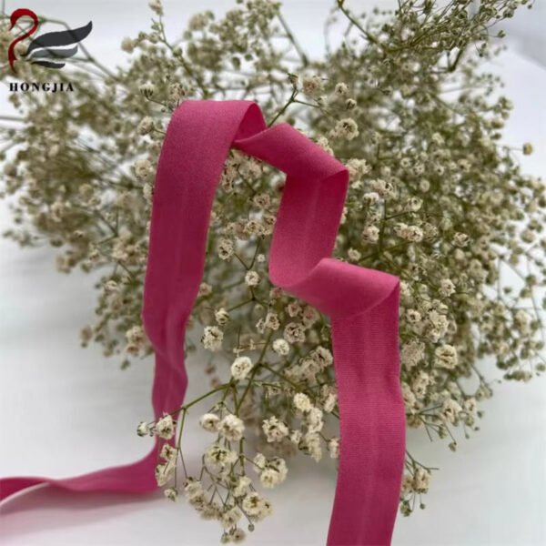Main-04 Factory Custom Colorful Soft Elastic Binding Bias Tape Nylon Fold Over Elastic Band for Underwear
