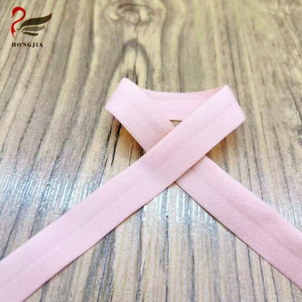 Main-04 Factory Direct Sales 16mm Fold Over Elastic Binding Tape Nylon Bra Strap Elastic Band Fold Over Elastic for Underwear