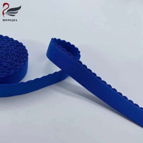 ISO Certified 15mm 20mm Soft Picot Edge Elastic Band Nylon Underwear Shoulder Strap Plush Bra Elastic Strap