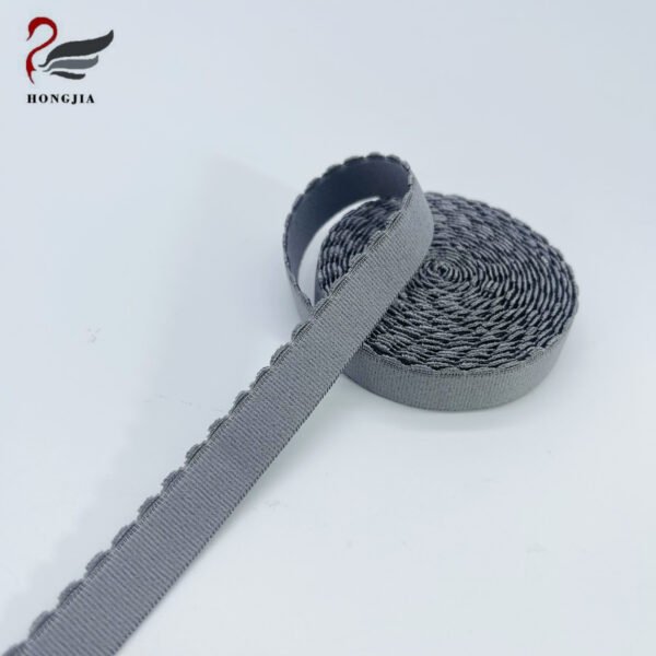 Main-05 Factory Wholesale Flat Nylon Elastic Jacquard Band Webbing Tape Picot Elastic Band Bra Straps