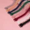 Wholesale Multiple Color Soft Nylon Elastic Band Adjustable Bra Shoulder Strap Breathable Lace Ribbon
