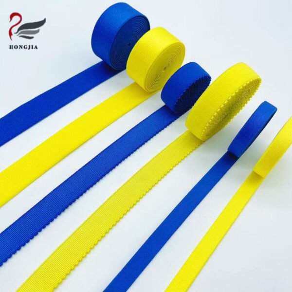 Wholesale Soft Nylon Plush Bra Elastic Band Picot Edge Shiny Elastic Underwear Trim Anti-slip Bra Shoulder Strap