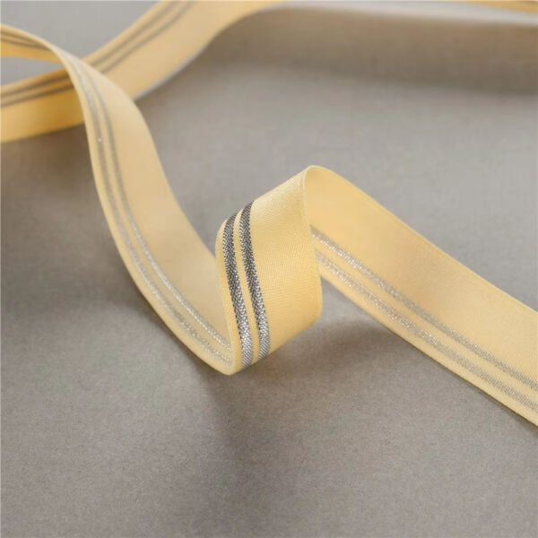 Wholesale 20mm Lurex Color Nylon Elastic Band Underwear Shoulder Strap Anti-slip Shiny Bra Elastic Strap