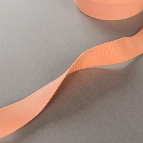 Custom Nylon Elastic Band Plush Ribbing Underwear Shoulder Straps Non slip Fold Over Bra Elastic Strap