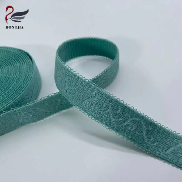 Factory Supply Multiple Color Plush Underwear Elastic Band Picot Lace Bra Elastic Strap Nylon Jacquard Elastic Band
