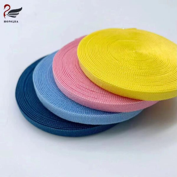 Wholesale Colorful Shiny Elastic Shoulder Strap Nylon Elastic Band Woven Anti-slip Bra Strap Elastic for Underwear