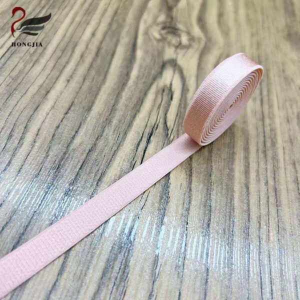Wholesale 10mm Soft Skin Shiny Underwear Bra Elastic Band Anti-slip Adjustable Plush Bra Elastic Straps