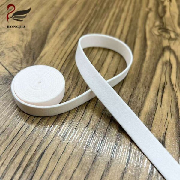 Main-05 High Quality 10mm Double-sided Plush Bra Elastic Band Elastic Underwear Shoulder Strap Non-slip Bra Elastic Strap