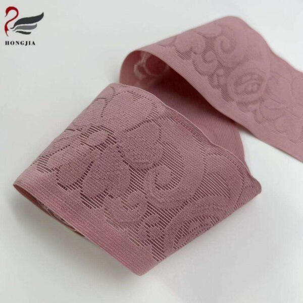 Main-05 Factory Garment Underwear Webbing Jacquard Shoulder Strap Fancy Lace Elastic Band for Bra