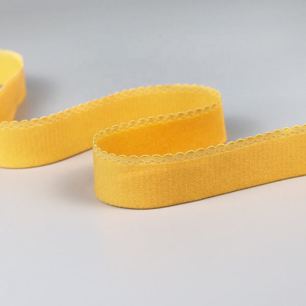 Main-05 High Quality Soft Plush Scalloped Lingerie Elastic Band Polyamides Picot Edge Bra Strap Elastic