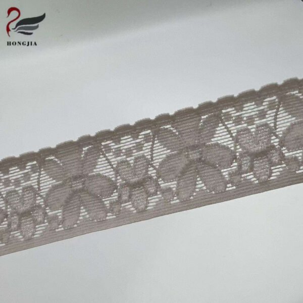 High Quality Lace Elastic Webbing Garment Underwear Shoulder Strap Fancy Jacquard Elastic Band for Sewing