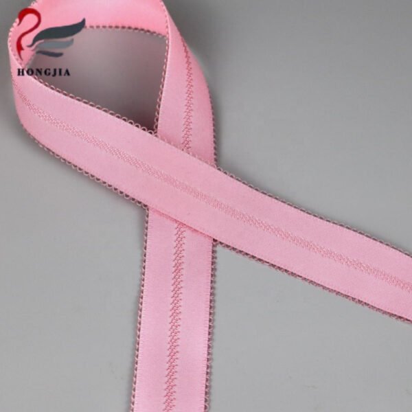 Factory Custom 25mm Soft Breathable Nylon Bra Elastic Strap Lace Elastic Trim Underwear Elastic Band