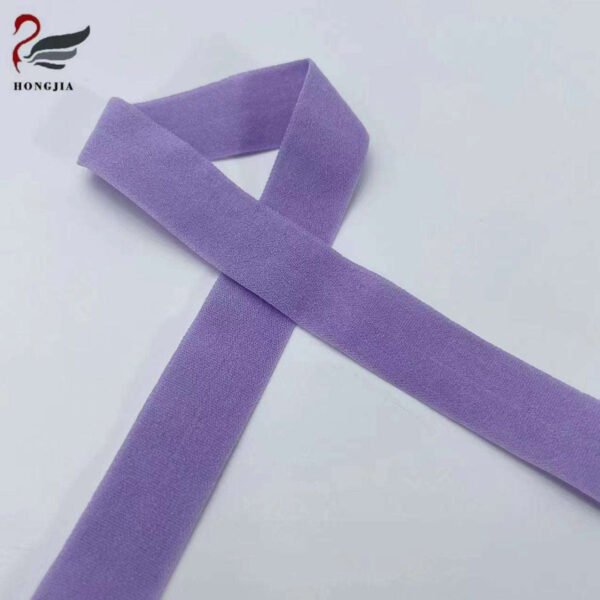 Factory Direct Sales 15mm 35mm Colorful Nylon Bra Elastic Band Soft Fold Over Elastic for Garment Strap
