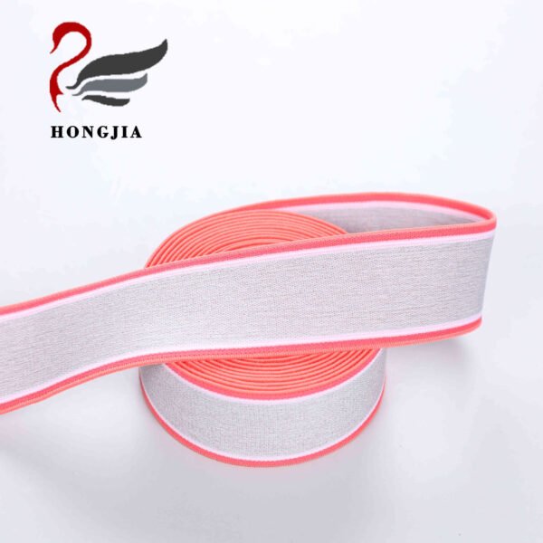 Factory Wholesale 35mm Gray Red Durable Knitted Underwear Elastic Waist Band Soft Nylon Jacquard Elastic Band