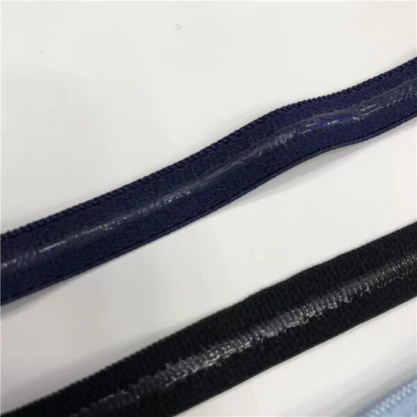 Wholesale Custom Color Soft Silicone Gripper Elastic Tape Anti-Slip Silicone Elastic Band for Garment