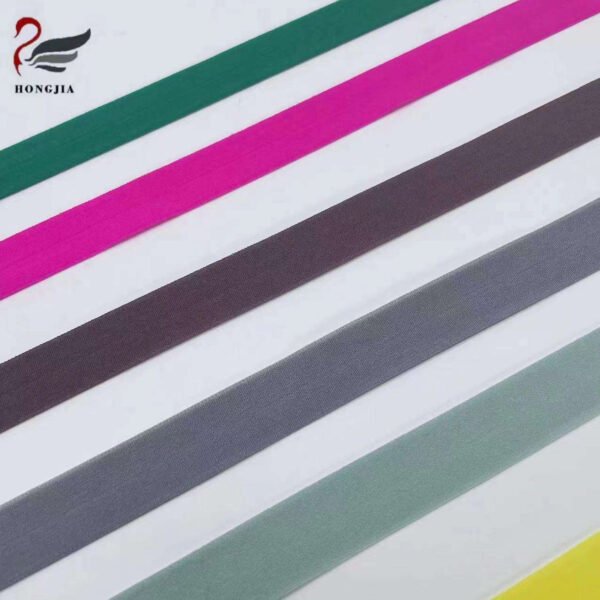 Custom Width Factory Elastic Webbing Fold Over Elastic Belt Nylon Elastic for Garment