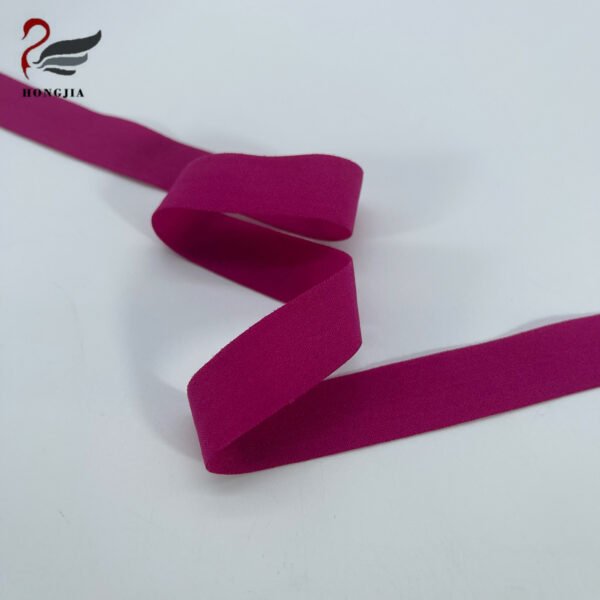 Factory Wholesale 10mm 20mm Fold Over Nylon Underwear Elastic Band Knitted Fold Over Elastic for Bra Strap