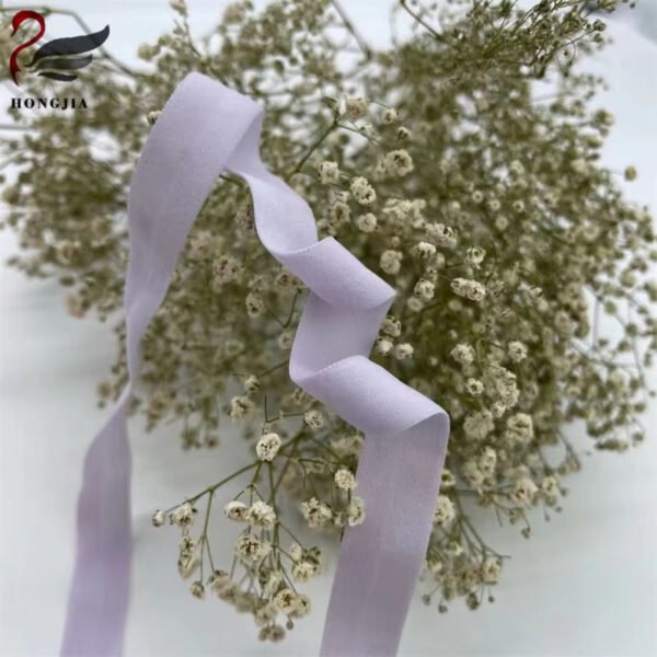 Main-05 Factory Custom Colorful Soft Elastic Binding Bias Tape Nylon Fold Over Elastic Band for Underwear