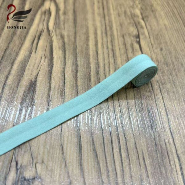 Factory Wholesale 12mm Foldable Elastic Bias Tape Binding Elastic Waistband Fold Over Elastic Band for Garments