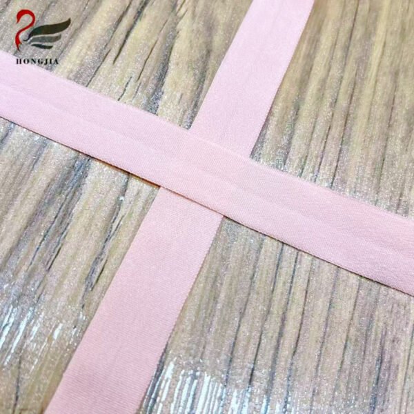 Main-05 Factory Direct Sales 16mm Fold Over Elastic Binding Tape Nylon Bra Strap Elastic Band Fold Over Elastic for Underwear