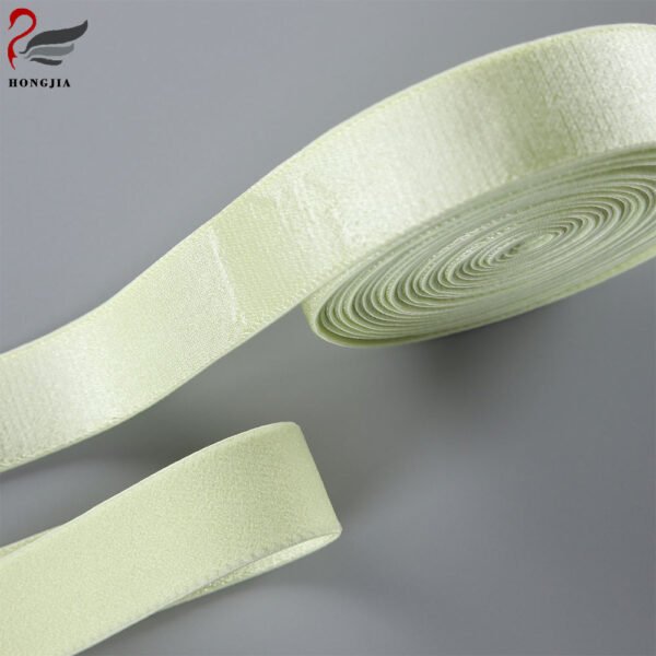 2.0cm Width Comfortable Soft Shiny Side Gold Yarn Nylon Spandex Elastic Band Bra Strap