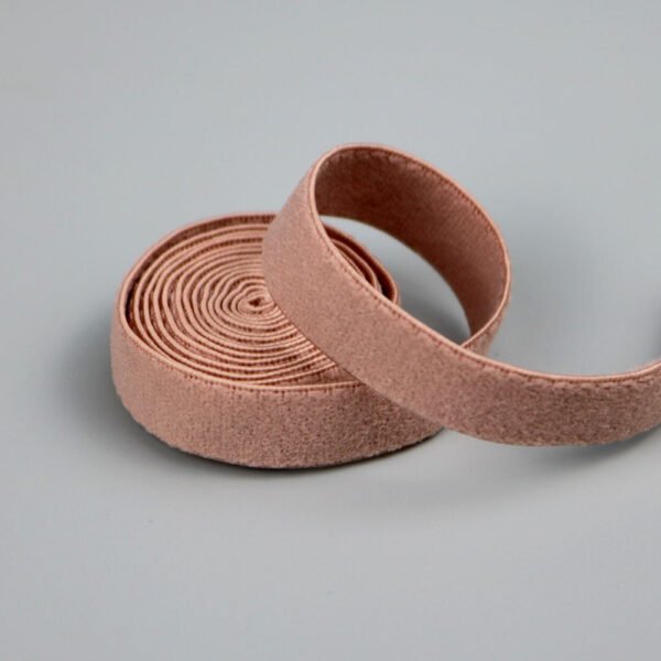 Main-06 High Quality 10mm Brown Soft Knitted Elastic Webbing 10Mm Nylon Spandex Plush Elastic Bra Strap for Lingerie
