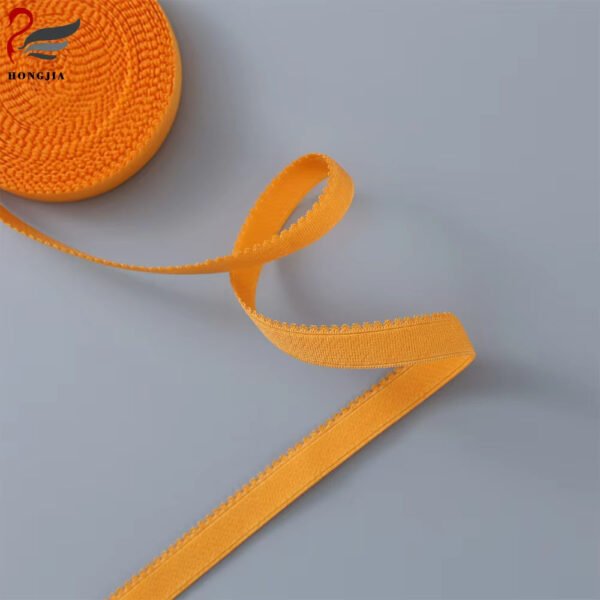 Main-06 Wholesale Customize Color Picot Edges Elastic Band Bra Shoulder Strap Soft Nylon Elastic Band