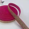 High Quality Colorful 20mm Shiny Glitter Elastic Band Nylon Underwear Elastic Webbing Bra Strap