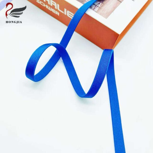 Main-06 10mm Shiny Satin Bra Elastic Band Nylon Shoulder Strap Anti-slip Plush Elastic Bra Strap for Woman Lingerie Tape
