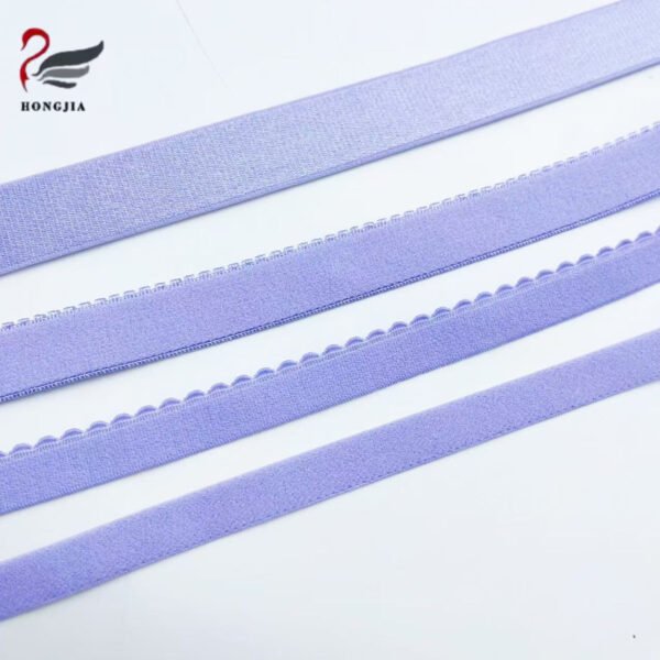 Picot Edge Nylon Elastic Band Shiny Plush Adjustable Shoulder Strap Anti-slip Elastic Bra Strap for Women Underwear
