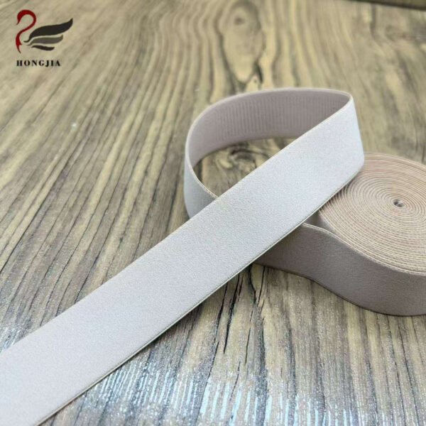 Wholesale 25mm Knitted Nylon Elastic Band Underwear Bra Elastic Tape Non slip Plush Elastic Band for Garment
