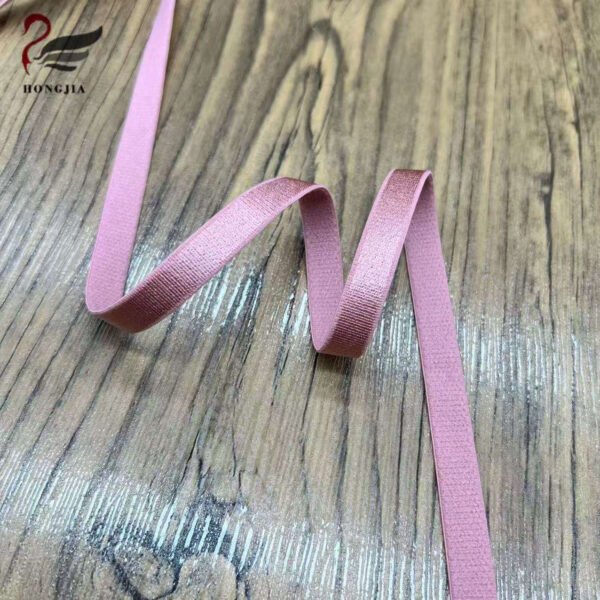 High Quality 10mm Anti-Slip Anti-Slip Lingerie Shoulder Strap Plush Nylon Bra Strap Shiny Satin Bra Elastic Band