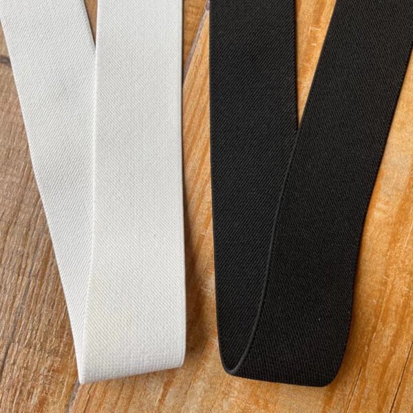 Main-06 Double-sided Twill Elastic Waistband Elastic Rubber Band 2cm-5cm Black and White Webbing DD Factory Stock Supply