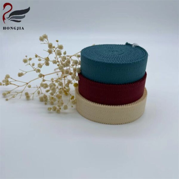 Wholesale Soft Plush Underwear Shoulder Straps Scalloped Lingerie Elastic Band Picot Edge Bra Elastic Strap