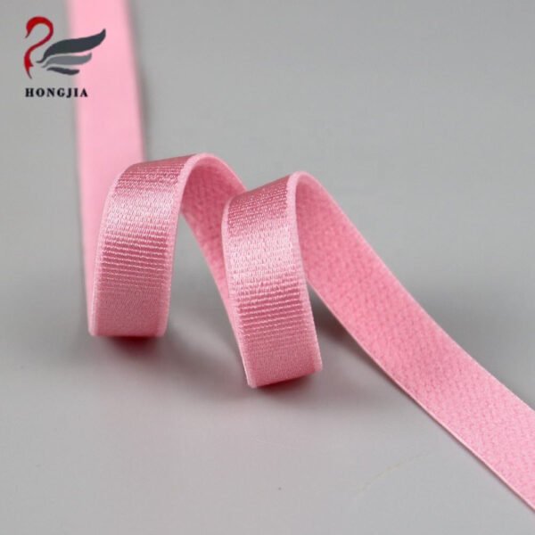Factory Custom 10mm Glittery Nylon Bra Elastic Band Polyamides Shiny Bra Strap for Intimate Apparel